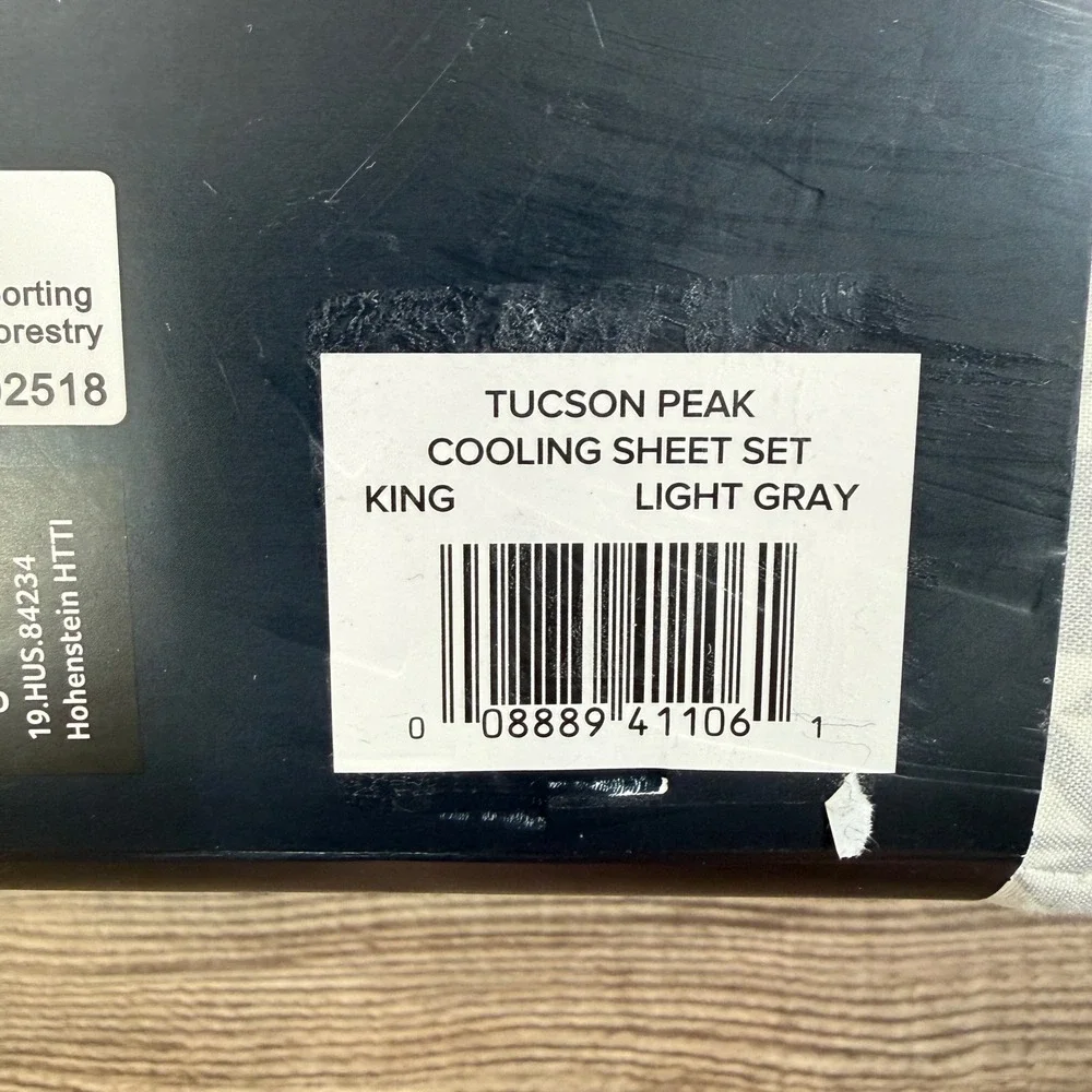 Pendleton King Sheet Set Light Gray Tucson Peak Cooling Geometric Aztec NEW